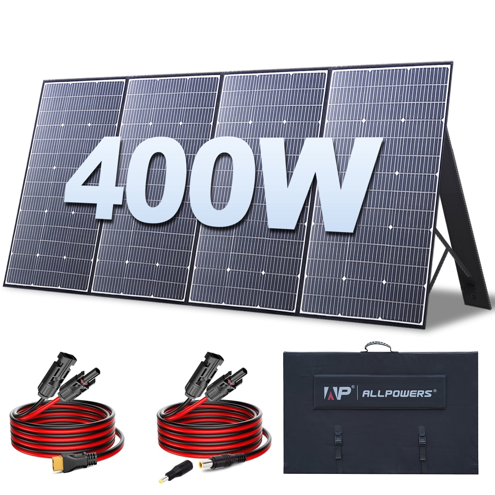 ALLPOWERS 400W 30.5V 13.11A Foldable Solar Panel Kit, Portable Solar Generator Charger with MC-4 Output, IP67 Waterproof for Outdoor Camping, RV, Power Station, Home Use