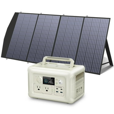 ALLPOWERS Beige R600 Solar Generator Kit, 200W Foldable Solar Panel with 299Wh 600W Portable Power Station, Solar Charger Set for Camping Home Power Outage [Shipping Separately]