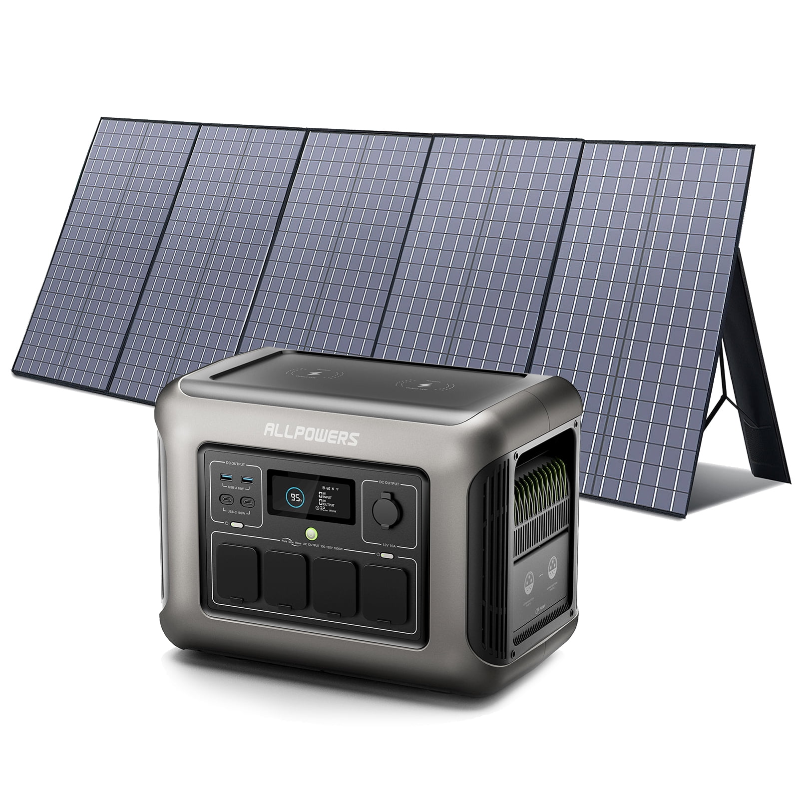 ALLPOWERS R1500+SP037 Solar Generator Set, 1800W 1152Wh LiFePO4