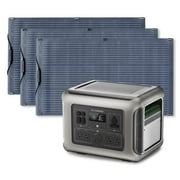 ALLPOWERS R2500 2016Wh Portable Solar Generator Kit, with 3 Pack 100W Monocrystalline Solar Panel