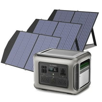 ALLPOWERS R2500 Portable Solar Generator Kit, 3 Pack 100W Foldable Solar Panel with 2500W 2016Wh LiFePO4 Power Station, for Camping, Home Backup, RV, Power Outage, Emergency [Shipping Separately]