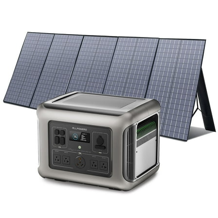 ALLPOWERS R2500 Portable Solar Generator Kit, 400W Foldable Solar Panel with 2016Wh LiFePO4 Battery Portable Power Station 2500W [Shipping Separately]