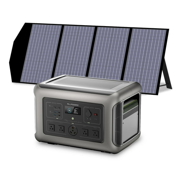 ALLPOWERS R3500 LiFePO4 Solar Generator Kit, include 1 Pack SP029 140W Folding Solar Panel with 3200W 3168Wh Portable Power Station, [Shipping Separately]