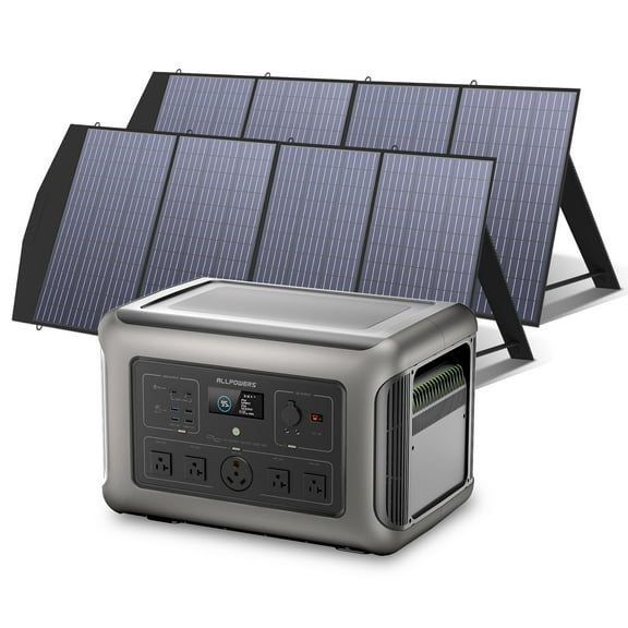 ALLPOWERS R3500 LiFePO4 Solar Generator Kit, include 3200W 3168Wh Portable Power Station with 2 Pack SP033 200W Folding Solar Panels, [Shipping Separately]