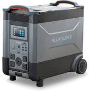ALLPOWERS R4000 Portable Power Station, 3600Wh LiFePO4 Battery, 3600 Watt, 30A RV Port, Voice Control, with Handle & Wheels, Portable Solar Generator for Outdoor Camping, Home Backup, RV, Power Outage