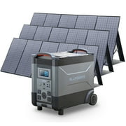 ALLPOWERS R4000 Portable Solar Generator Kit, 3 Pack 400W Foldable Solar Panel with 3600 Watt 3600Wh LiFePO4 Portable Power Station, for Outdoor Camping, Home Backup, RV, [Shipping Separately]