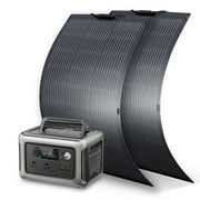 ALLPOWERS R600 Portable Solar Generator Kit, 2 Pack 100W Monocrystalline Flexible Solar Panel with 600Watt 299Wh LiFePO4 Power Station, for Camping, Home Backup, CAPA [Shipping Separately]