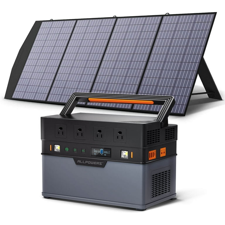ALLPOWERS S1500 Solar Generator Kit, 1092Wh 1500W Portable Power Station  with 200W 18V Foldable Solar Panel - Shipping Separately