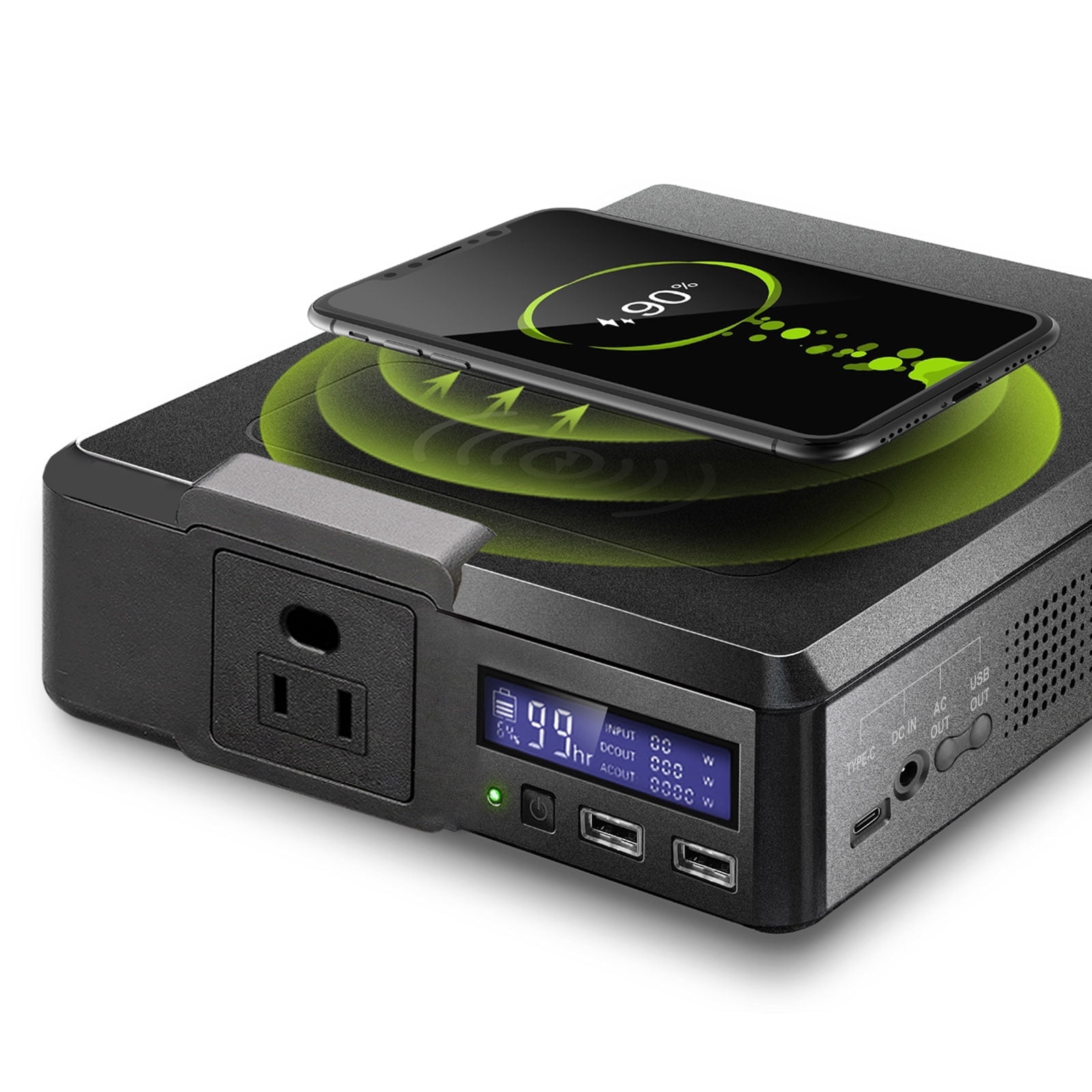 ALLPOWERS 200W Portable Power Station, 154Wh Solar Generator with Wireless Charge, Fast Charging Power Bank  Backup Battery for Phone, Laptop, RV, Camping, Fishing Outdoors