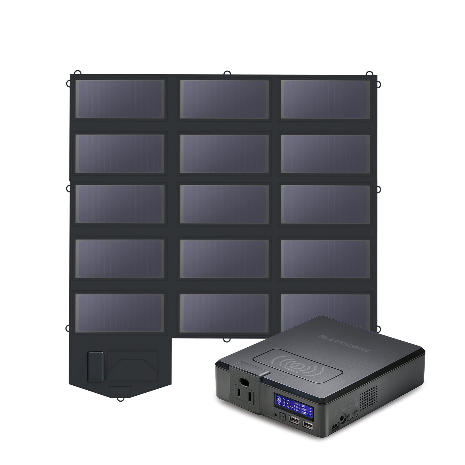 ALLPOWERS S200 Portable Solar Generator Kit, 100W Foldable Solar Panel