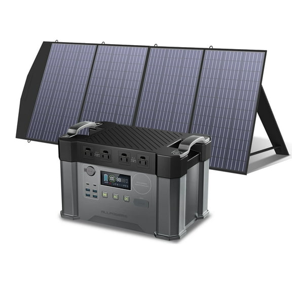 ALLPOWERS S2000PRO 1451Wh 2400W Portable Power Station with 200W Foldable Solar Panel Kit, Fast Solar Charging Generator for RV, Camping, Home Backup, Off-Grid Power
