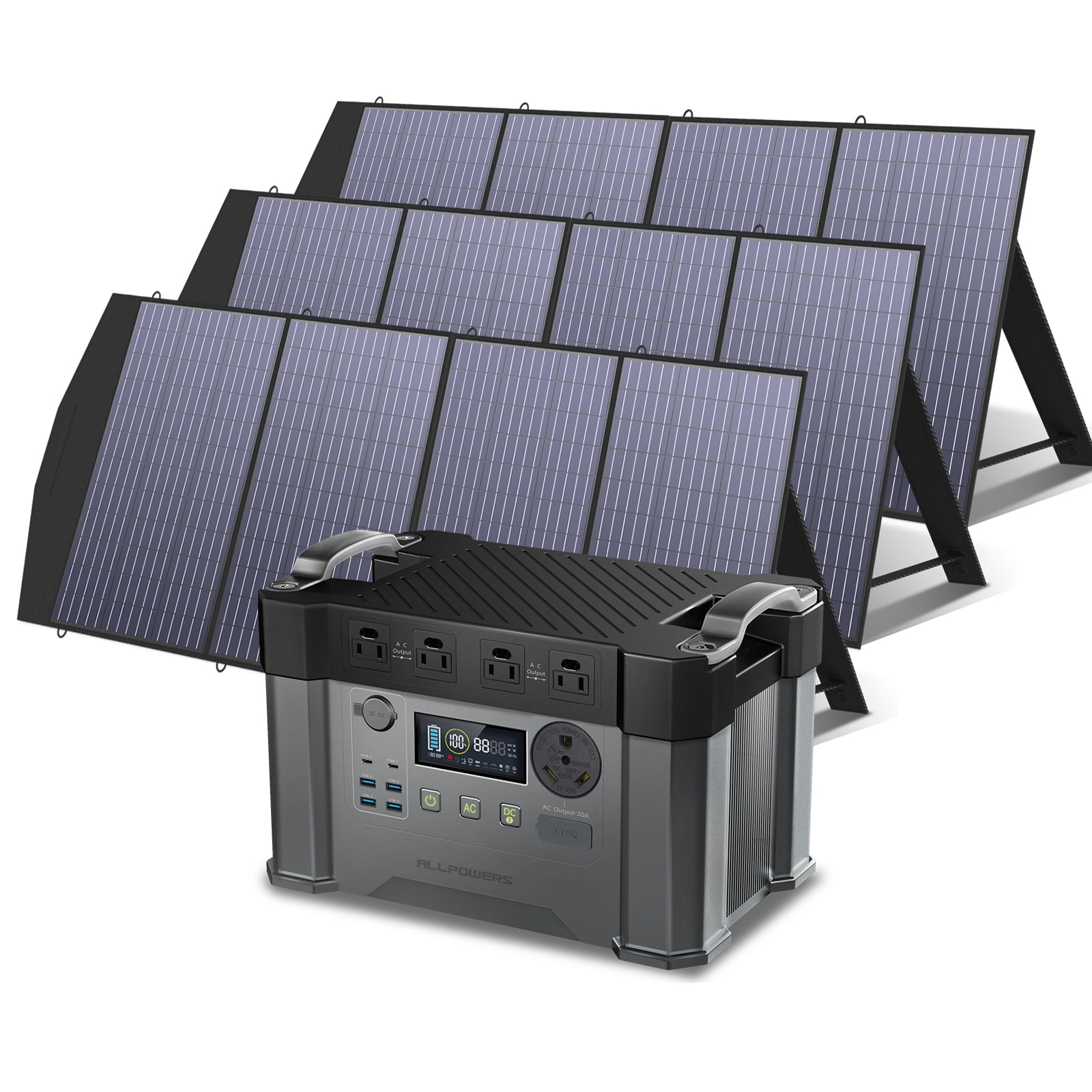 Kit solar portátil 1000W, 1500Wh