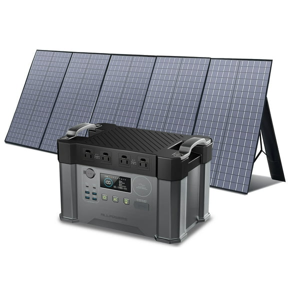 ALLPOWERS S2000PRO Portable Power Station with 400W Solar Panel, 1451Wh MPPT Solar Generator Backup Battery Power Supply with 2000W AC Outlets for Camping,RV,Home Use,Emergency,Off-Grid  ﻿  ﻿