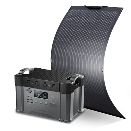 ALLPOWERS S2000Pro Portable Solar Generator Kit, 100W Monocrystalline Flexible Solar Panel with 2400W 11451.6Wh Power Station, Solar Charger for Camping, off-Grid [Shipping Separately]