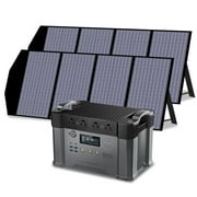 ALLPOWERS S2000PRO Portable Solar Generator Kit, 2 Pack 140W Foldable Solar Panel with 2400W 1451.6Wh Power Station, Solar Charger for Camping, Home Backup, Emergency