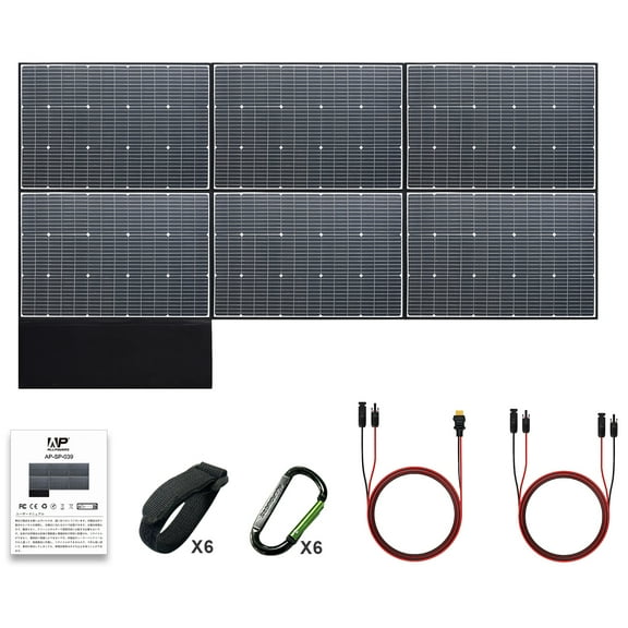 ALLPOWERS SP039 Monocrystalline Solar Panel, 600W, Foldable, IP67 Waterproof, Portable Solar Charger