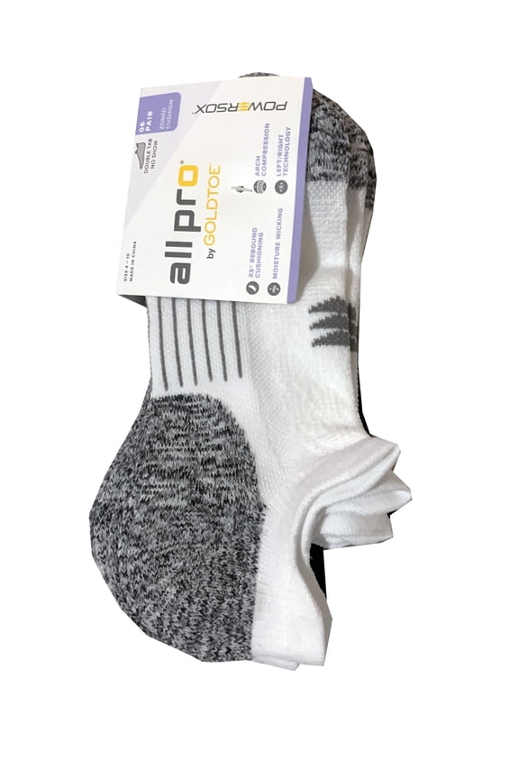 Women's Moisture Wicking Polyester No-Show Socks, (6 Pack)