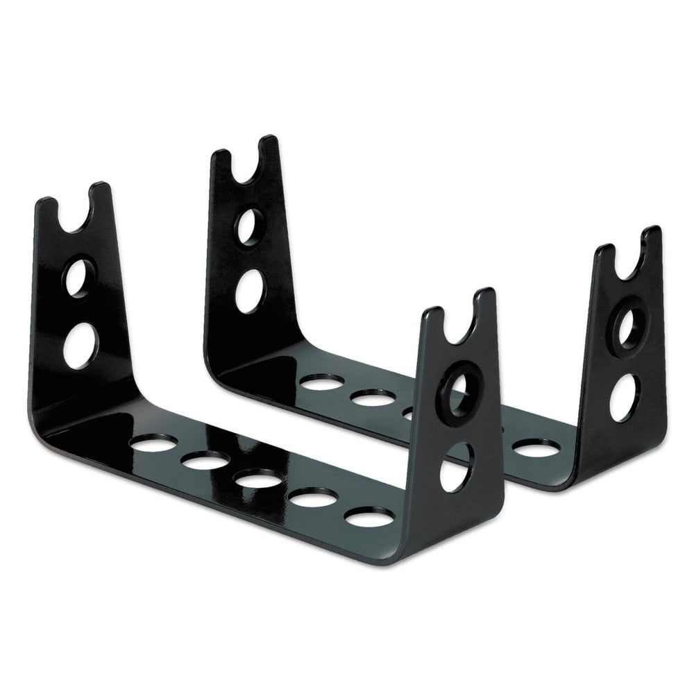 Pearl Black Steel Adjustable Monitor Stand Risers