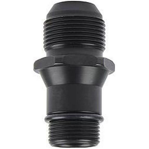 Allstar Performance ALL31140 Fitting - Water Pump - 20 AN Male to 1-1/4-12 in O-Ring - Black Anodized Aluminum - In-Line Water Pumps - Each