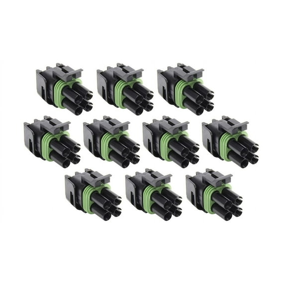 ALLSTAR PERFORMANCE ALL76296-10 Wiring Connectors and Terminals 4 Pin Weather Pack Square Tower Housing 10p