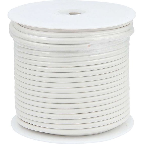 12 AWG White Primary Wire 100ft
