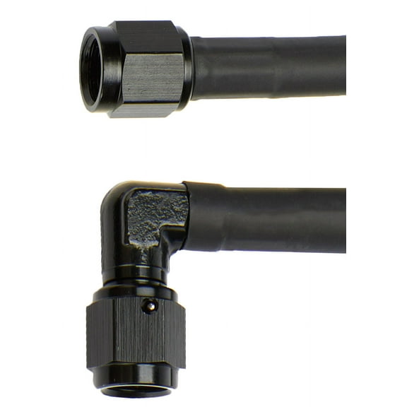 Coated Braided Line 21in #4 Hose -4 90 Deg/-4 Str