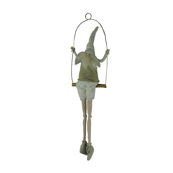 ALLSTATE FLORAL Santa On Swing Christmas Gnome Holiday Elf Hanging Decoration