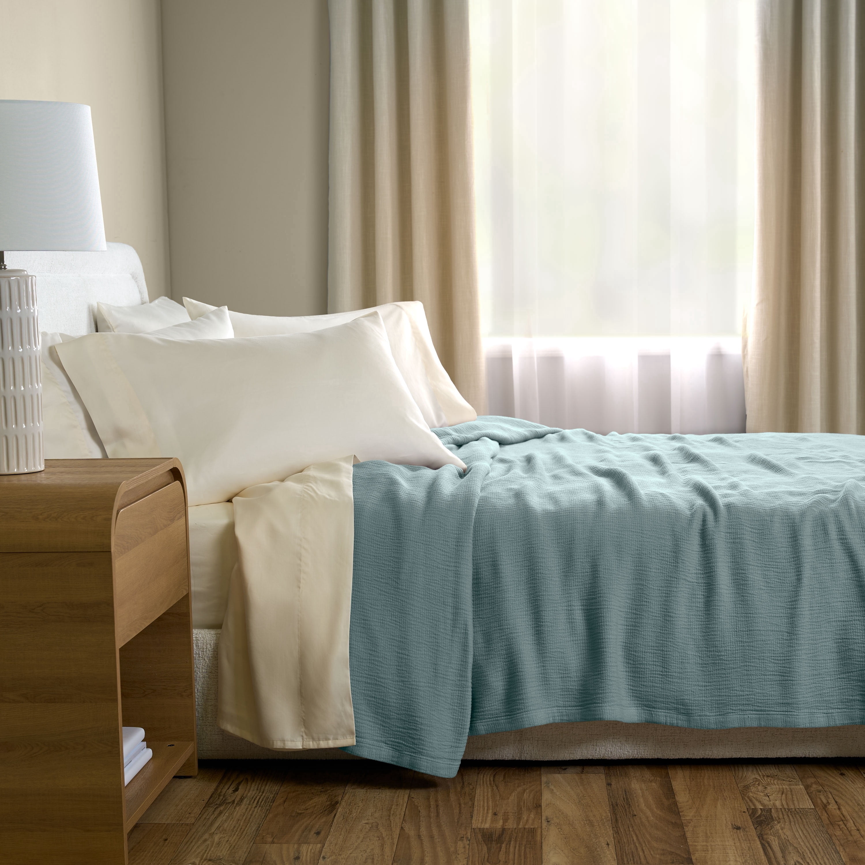 Allswell Matelasse Bed Blanket, Slate, King