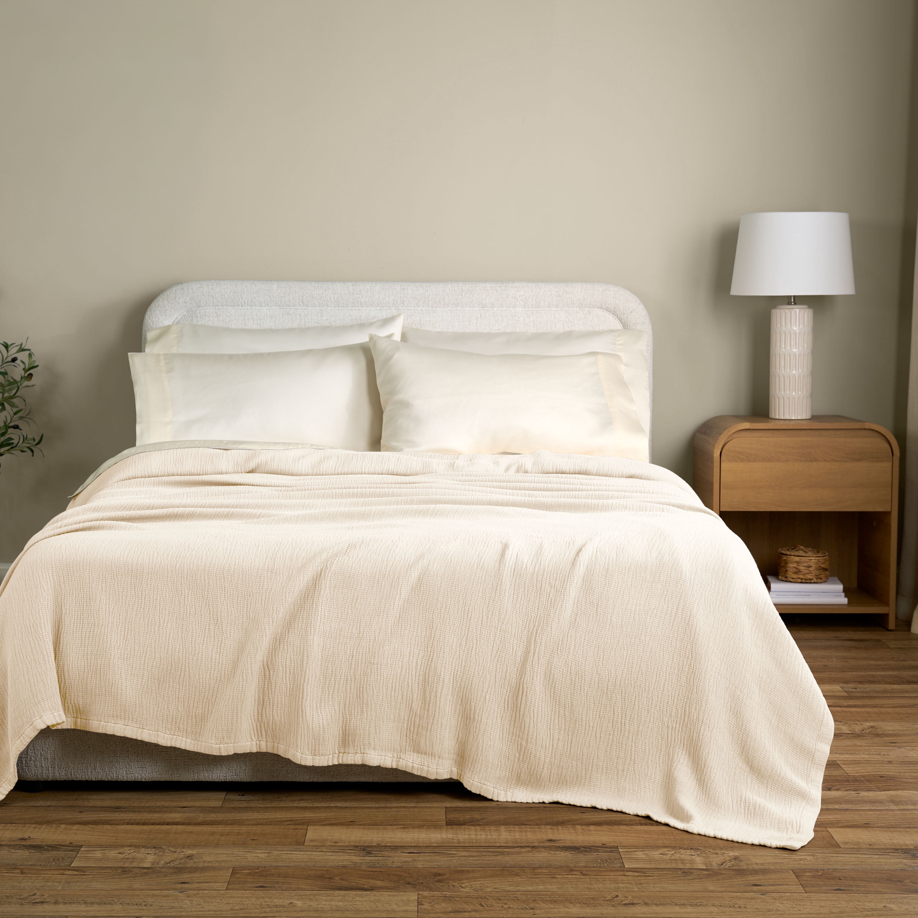 Allswell Matelasse Bed Blanket, Vanilla Dream, Full/Queen Size