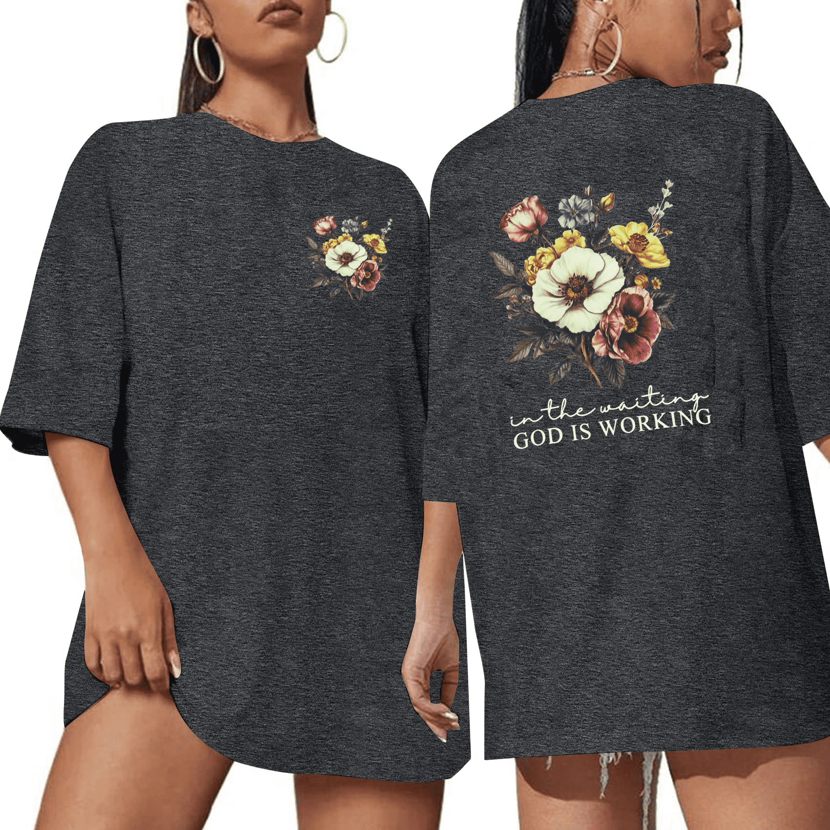 ALLTB Christian Shirts for Women Jesus Shirt God is Working ...
