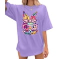 thumbnail image 1 of ALLTB Easter Bunny Shirt Women Oversized Happy Easter Day Tee Cute Bunny Rabbit Tshirt Floral Flower Casual Short Sleeve Tops, 1 of 6