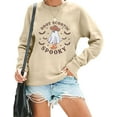 thumbnail image 1 of ALLTB Ghost Sweatshirt Women's Funny Spooky Long Sleeve Pullover Top Fall Graphic Crewneck Shirts, Halloween Outfits, 1 of 8