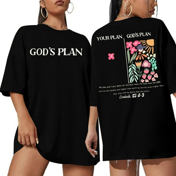 ALLTB God Christian Oversized Shirts Women Jesus Shirt Bible Verse Gifts Tee Religious Short Sleeve Tops