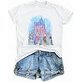 thumbnail image 1 of ALLTB Magic Kingdom Shirts Castle T Shirts for Women Princess Castle Shirt Funny Vacation Trip Tee Casual Holiday Top, 1 of 7