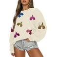 thumbnail image 1 of ALLTB Oversized Sequins Sweatshirt Womens Magic Kingdom Castle Long Sleeve Shirt Colorful Graphic Holiday Vacation Pullover Top, 1 of 8