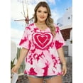 thumbnail image 1 of ALLTB Plus Size Valentines Shirts for Women Cute Love Heart Shirt Valentine T Shirt Red Short Sleeve Casual Hearts Graphic Tops, 1 of 6
