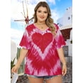 thumbnail image 1 of ALLTB Plus Size Valentines Shirts for Women Cute Love Heart Shirt Valentine T Shirt Red Short Sleeve Casual Hearts Graphic Tops, 1 of 6
