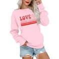 thumbnail image 1 of ALLTB Valentines Women Casual Crewneck Sweatshirts Funny Love Graphic Tee Long Sleeve Pullover Tops, 1 of 6