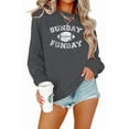 thumbnail image 1 of ALLTB Women Sunday Funday Sweatshirt Cute Football Graphic Pullover Game Day Weekend Tops Casual Football Season Shirt, 1 of 7