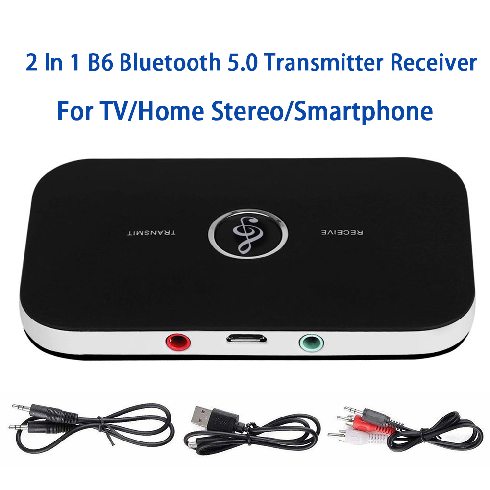 ALLTIMES 2 In 1 B6 Bluetooth 5.0 Transmitter Receiver, Wireless 3.5mm