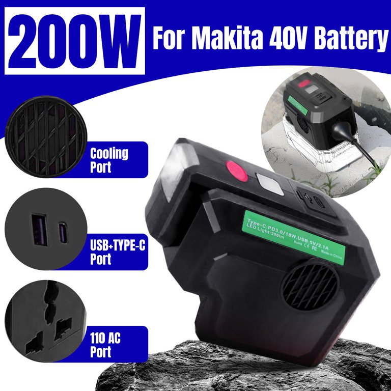ALLTIMES 200W Power Supply Inverter for Makita 40V Li-ion Battery