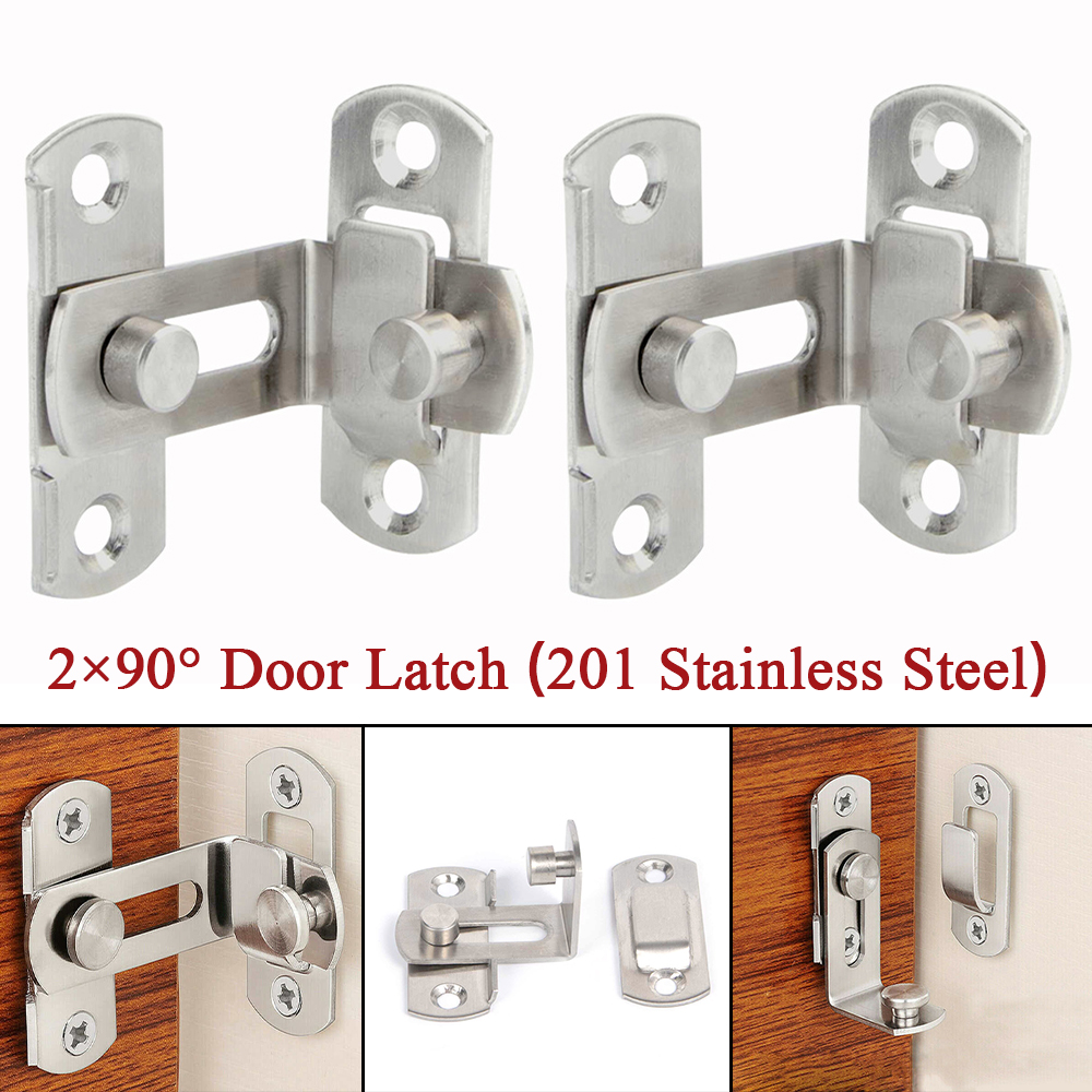 ALLTIMES 2PCS 90° Door Latch, 3 inch Heavy Duty 201 Stainless Steel