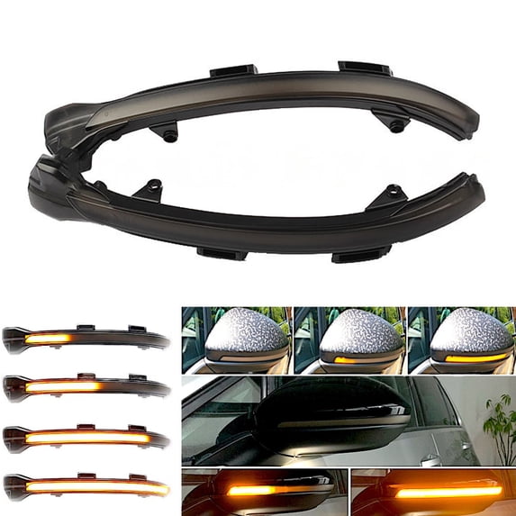 ALLTIMES 2PCS Dynamic Rear View Mirror Trun Signal Light for VW Golf 7 VII for Touran 2012-2019, 5G0949102 / 5G0949101, IP67 Waterproof