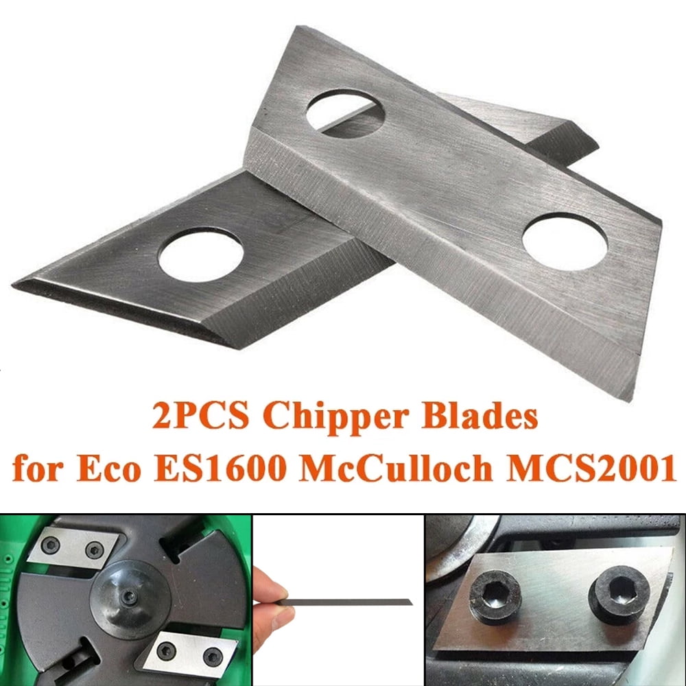 ALLTIMES 2PCS Metal Chipper Blades for Eco ES1600 McCulloch MCS2001 for