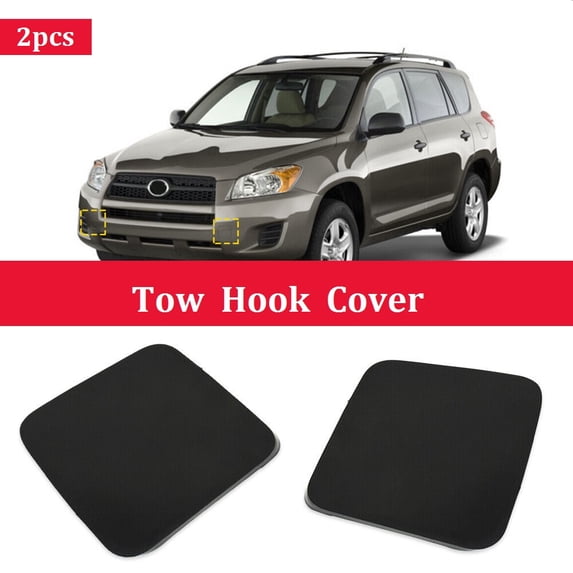 ALLTIMES 2PCS Tow Hook Cover for Toyota RAV4 2011-2012, 532860R040, 538250R040