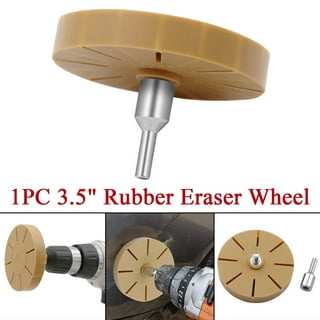 3.5 Decal Remover Eraser Wheel 90mm Car Surface Glue Remover Rubber Wheel  Universal Electric Drill Adapter Rotary Abrasives 1pc