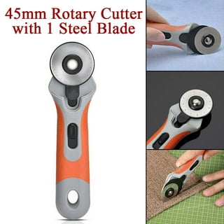 WA Portman Rotary Cutter Set with Blades - 45mm Rotary Cutter with Safety  Lock - 5 Extra SKS-7 Steel Rotary Fabric Cutter Blades - Fabric Cutter Wheel  for Sewing - Fabric Rotary Cutter Blades 45mm
