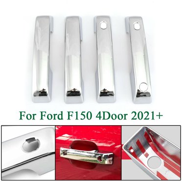 SavadiCar Exterior Door Handle Cover Trim For Ford F150 2015-2020 – 4Pcs, Black Chrome, Self-Adhesive, Direct Replacement, 1-Year Warranty