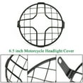 thumbnail image 1 of ALLTIMES 6.5 Inch Motorcycle Headlight Grill Light Cover, for Cruiser for Chopper for Bobber for Old School for Cafe Racer, Metal Black, 1 of 7