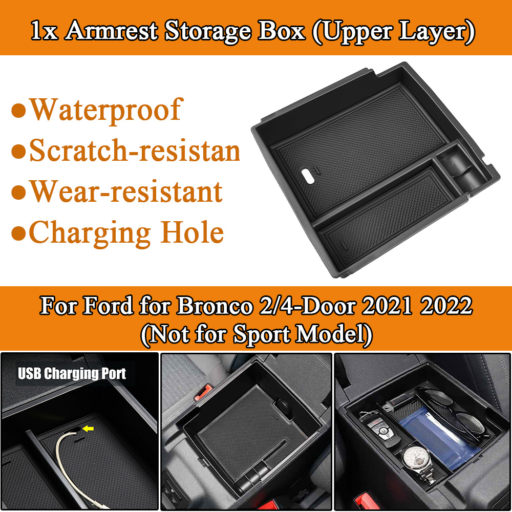 ALLTIMES Center Console Armrest Organizer Storage Box for Ford for